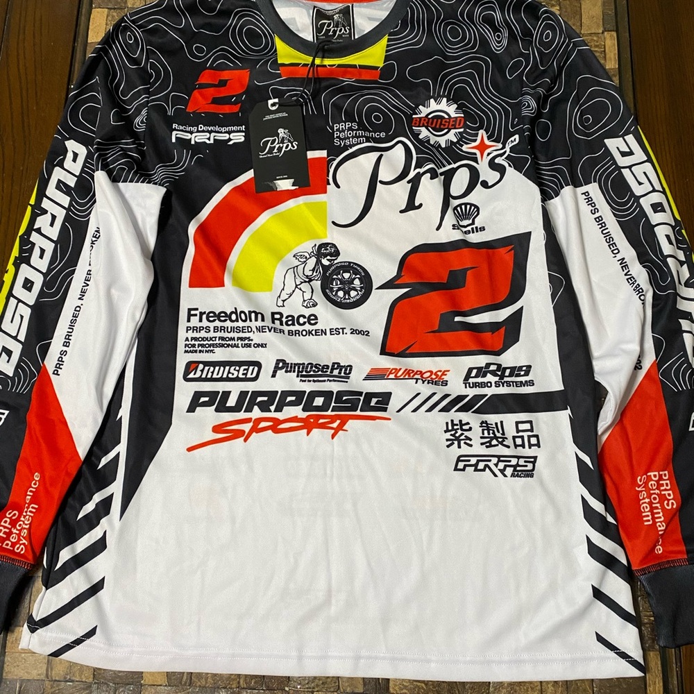 Prps Jeans Men's Sport Sublimation Long Sleeve Jersey Shirt Size S